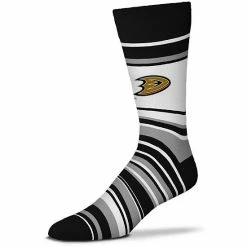 Cheapest ✔️ Unbranded Unisex For Bare Feet Anaheim Ducks Mas Stripe Crew 🧦 Socks 🥰