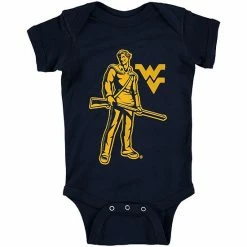 Best Pirce 😍 Unbranded Infant Navy West Virginia Mountaineers Big Logo Bodysuit 🛒