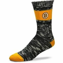 Promo 🔔 Unbranded 👩 Women's For Bare Feet Boston Bruins Alpine Stripes Crew 🧦 Socks 🔥