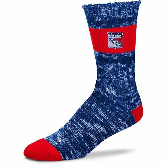 Flash Sale 🔥 Unbranded 👩 Women's For Bare Feet New York Rangers Alpine Stripes Crew 🧦 Socks ⌛