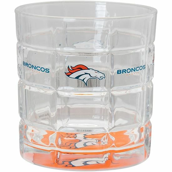 Buy ⌛ Unbranded Denver Broncos 10oz. Bottoms Up Squared Rocks Glass 🔔