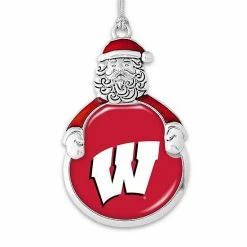 Coupon 🌟 Unbranded Wisconsin Badgers Santa Claus Ornament ❤️