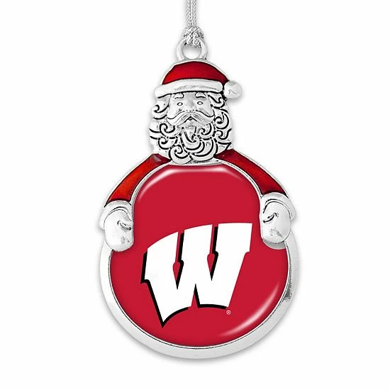 Coupon 🌟 Unbranded Wisconsin Badgers Santa Claus Ornament ❤️