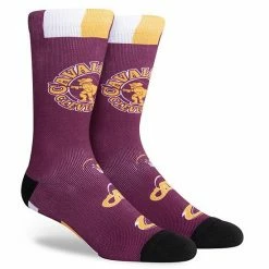 Best reviews of 💯 Unbranded Men's Wine Cleveland Cavaliers 2021/22 City Edition Crew 🧦 Socks ⭐