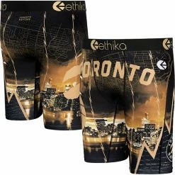 Best Sale ❤️ Unbranded Youth Ethika Black/Gold Toronto Raptors 2021/22 City Edition Boxer Briefs 😉