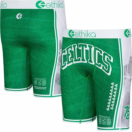 Outlet 😉 Unbranded Youth Ethika Kelly Green/Gray Boston Celtics 2021/22 City Edition Boxer Briefs ✔️ - Image 2
