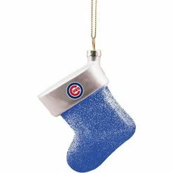Flash Sale 👏 Unbranded Chicago Cubs Stocking Blown Glass Ornament ✔️