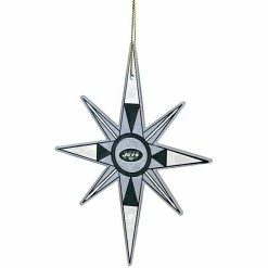 Hot Sale 🎉 Unbranded New York Jets Stained Glass Snowflake Ornament 😀