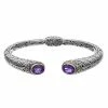 Discount 🌟 Unbranded Sterling Silver Amethyst Bali Bangle Bracelet 😉