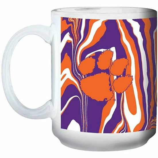 Outlet ✔️ Unbranded Clemson Tigers 15oz. Tie-Dye Ceramic Mug ✨