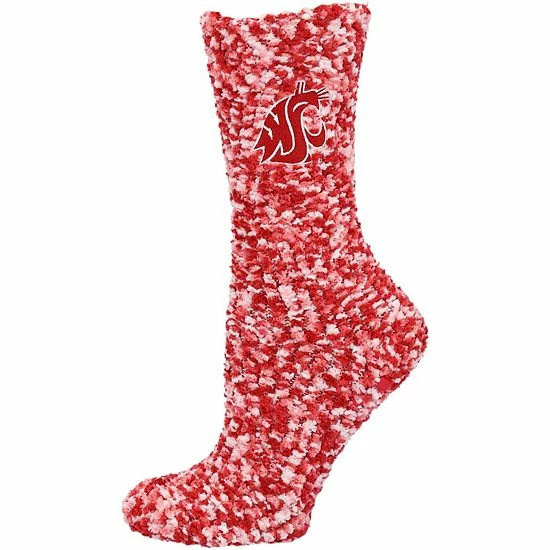 Cheap 🧨 Unbranded 👩 Women's ZooZatz Washington State Cougars Marled Fuzzy 🧦 Socks 🧨