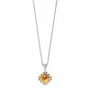 Cheapest ✨ Unbranded Sterling Silver Citrine & Cushion Pendant Necklace 😉