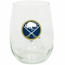 New 🥰 Unbranded Buffalo Sabres 15oz. Stemless Wine Glass ❤️