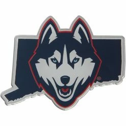 Best Sale 🎁 Unbranded UConn Huskies State Shape Acrylic Metallic Auto Emblem 💯