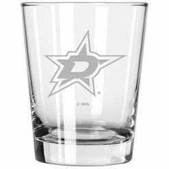 Promo 🤩 Unbranded Dallas Stars 15oz. Etched Double Old Fashioned Glass ⭐