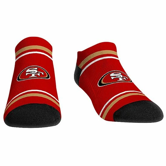 New ๐ Unbranded Rock Em ๐งฆ Socks San Francisco 49ers Logo Lines Ankle ๐งฆ Socks ๐