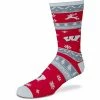 Deals 👍 Unbranded For Bare Feet Wisconsin Badgers Holiday Pattern Crew 🧦 Socks ⌛