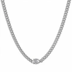 Buy 😉 Unbranded Sterling Silver Cubic Zirconia Paperclip Link Chain Necklace ✨