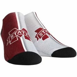 Cheapest 🛒 Unbranded 👩 Women's Mississippi State Bulldogs Campus Stripe Ankle 🧦 Socks 🎁