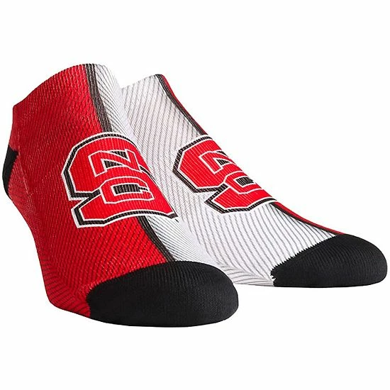 Promo ✔️ Unbranded Men's NC State Wolfpack Campus Stripe Ankle 🧦 Socks 😉