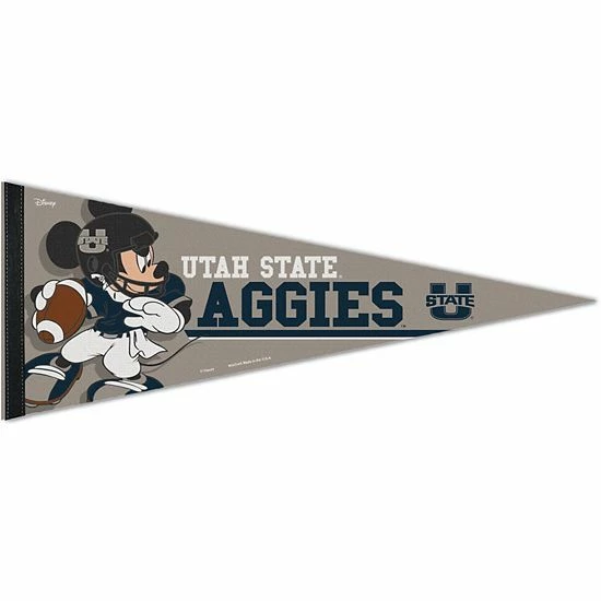 Wholesale 😀 Unbranded WinCraft Utah State Aggies 12'' X 30'' Disney Mickey Mouse Premium Pennant ⭐