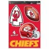 New ✔️ Unbranded WinCraft Kansas City Chiefs #1 Fan 11" X 17" Multi-Use Decal Sheet 🌟