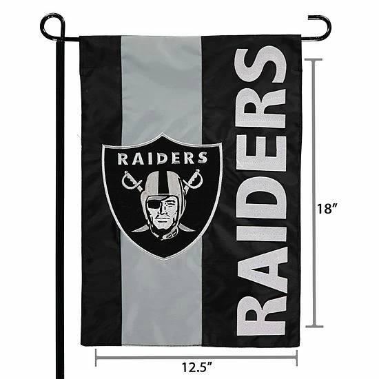 Promo ๐ Unbranded Oakland Raiders 12.5" X 18" Embellish Garden Flag ๐ฏ - Image 3