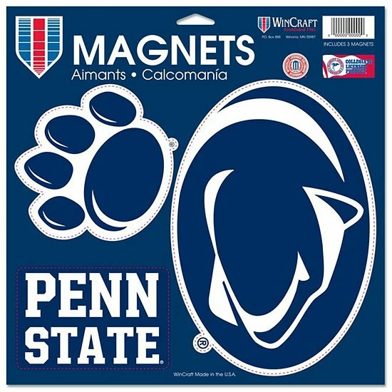 New ✔️ Unbranded WinCraft Penn State Nittany Lions 11" X 11" 3-Pack Car Magnet Set ✔️