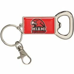 Discount 🥰 Unbranded Miami University RedHawks Silvertone Bottle Opener Keychain 🛒