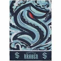 Discount 🧨 Unbranded Seattle Kraken 12.5'' X 18'' Double-Sided Justin Patten Suede Garden Flag 💯