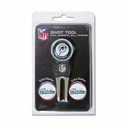 Promo 🥰 Unbranded Team Golf Miami Dolphins 4-pc. Divot Tool & Ball Marker Set ✔️