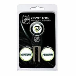 Brand new 🛒 Unbranded Team Golf Pittsburgh Penguins 4-pc. Divot Tool & Ball Marker Set 🛒