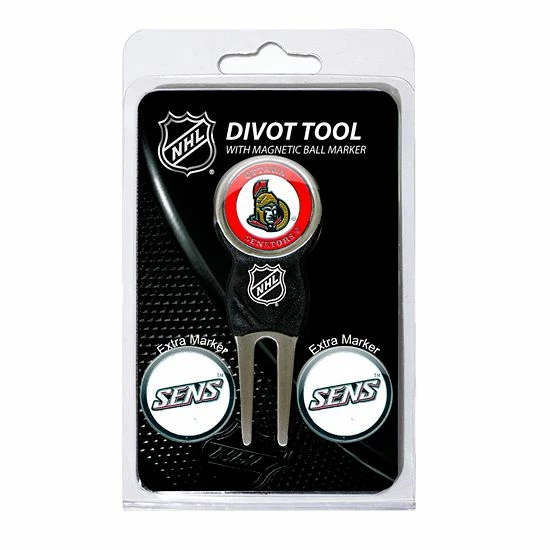 Wholesale ๐ Unbranded Team Golf Ottawa Senators 4-pc. Divot Tool & Ball Marker Set ๐