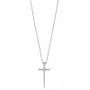 Wholesale ❤️ Unbranded Sterling Silver 1/10 Carat T.W. Diamond Cross Pendant Necklace 🥰