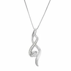 Buy ✨ Unbranded Sterling Silver Diamond Accent Infinity Pendant Necklace 😉