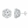 Deals 🔔 Unbranded Sterling Silver Cubic Zirconia Round Stud Earrings 🌟