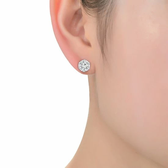 Deals 🔔 Unbranded Sterling Silver Cubic Zirconia Round Stud Earrings 🌟 - Image 2