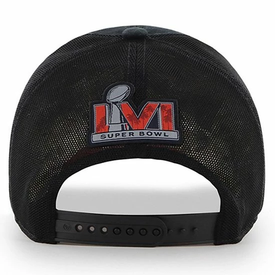 Deals ❤️ Unbranded Men's '47 Black Los Angeles Rams Super Bowl LVI Champions Scene Trucker Clean Up Adjustable Hat 🎁 - Image 4