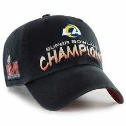 Budget ✔️ Unbranded Men's '47 Black Los Angeles Rams Super Bowl LVI Champions Sunset Clean Up Adjustable Hat 😉