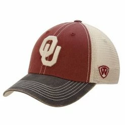 Discount 👍 Unbranded Oklahoma Sooners Top Of The World Offroad Trucker Adjustable Hat - Crimson 🎉