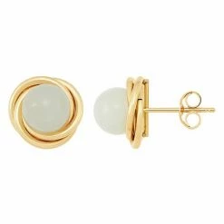 Best deal 🔔 Unbranded 10k Gold Jadeite Jade Stud Earrings 😀