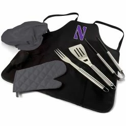 Best deal 🎁 Unbranded Picnic Time Northwestern Wildcats BBQ Apron Pro Grill Set 🎁