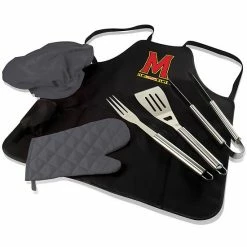 Wholesale 😍 Unbranded Picnic Time Maryland Terrapins BBQ Apron Pro Grill Set 👍