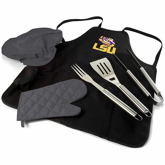 Buy 🛒 Unbranded Picnic Time LSU Tigers BBQ Apron Pro Grill Set 👏