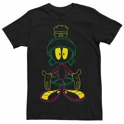Top 10 🔔 Unbranded Men's Looney Tunes Marvin The Martian Neon Outline Graphic Tee ✨