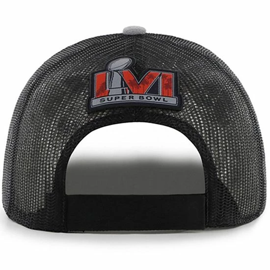 Brand new 🔔 Unbranded Men's '47 Gray/Black Los Angeles Rams Super Bowl LVI Bound Aperture Trucker Adjustable Hat 🤩 - Image 3