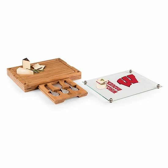 Brand new ⭐ Unbranded Wisconsin Badgers Concerto Glass-Top Cutting Board Set 🤩 - Image 2
