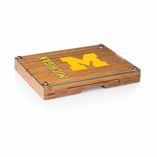 Hot Sale 🥰 Unbranded Michigan Wolverines Concerto Glass-Top Cutting Board Set 👏