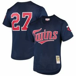 Best Sale 😉 Unbranded Men's Mitchell & Ness David Ortiz Navy Minnesota Twins 2002 Cooperstown Collection Mesh Batting Practice Jersey ✔️