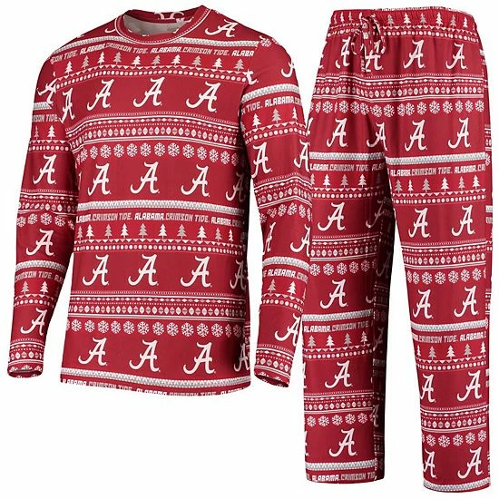 Best Sale โจ Unbranded Men's Concepts Sport Crimson Alabama Crimson Tide Ugly Sweater Knit Long Sleeve Top And Pant Set ๐ฅ